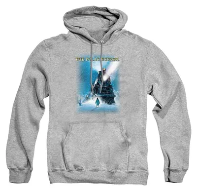 Immagine prodotto di Il Polar Express - Felpa con cappuccio "Big Train" unisex, taglia XL, colore "Heather" (stile sportivo)