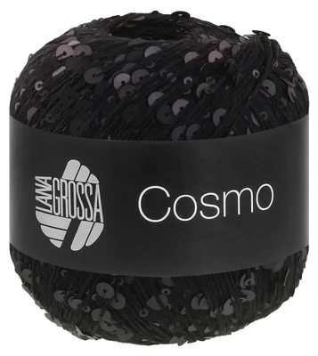 Produktbild von Lana Grossa COSMO 100 g Beilaufgarn aus Baumwolle mit Pailletten 260 m Farbe 034 - Schwarzbraun