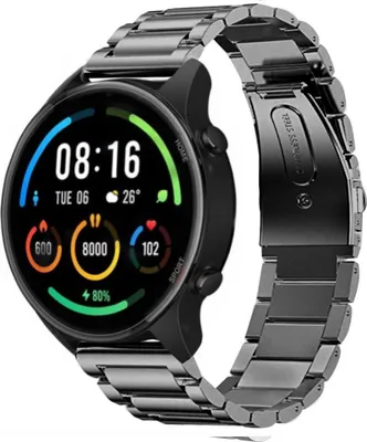 Produktbild von Strap-it Titanarmband - Kompatibel mit Xiaomi Mi Watch Armband Ersatzarmband Edelstahl - Titanium - Hochwertiges Material - für Smartwatch 22mm Armband Graphit