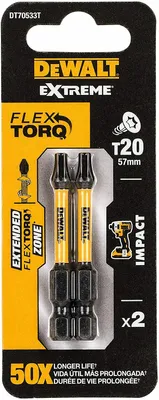 Produktbild von Dewalt DT70533T-QZ Bits T20 50mm EXTREME Impact Torsion (2ST)