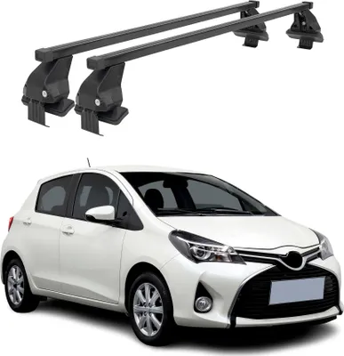 Image de Barres Transversales Menabo pour Toyota Yaris 2011-2020 Noir