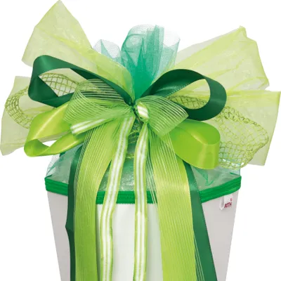 Produktbild von ROTH XXL Schultütenschleife Green Spirit - fertig gebunden ca. 63 x 32 cm - Schulanfang-Schleife