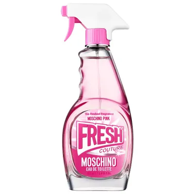 Zdjęcie produktu dla Moschino Pink Fresh Couture, Kobiety, 100 ml, Butelka jednorazowa, Czarna porzeczka, Grejpfrut, Konwalia, Hiacynt, Granat, Różowy, Ambroxan, Cedr, Piżmo