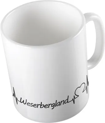 Produktbild von Huuraa Kaffeetasse Weserbergland Geschenk Tasse Weiß 330ml Weserbergland Präsent