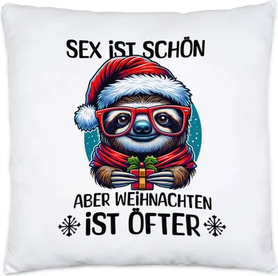 Produktbild von Sex ist schön aber Weihnachten ist öfter Kissen Weihnachten Weihnachten Lustig Geschenk Humor
