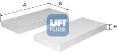 Produktbild von UFI 53.239.00 Innenraumfilter Pollenfilter für DODGE Nitro SUV