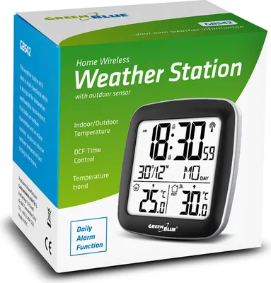 Immagine prodotto di Stazione meteo wireless Stazione meteo Sensore esterno DCF Temperatura interna-esterna Calendario