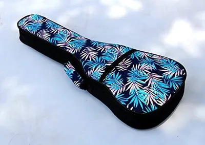 Obrázek produktu pro Brašna na ukulele, barevné pouzdro na ukulele s nastavitelným ramenním popruhem, pohodlné, s rukojetí pro přenášení, silným polstrováním a vylepšeným klouzáním na zip (26 In, Leaves)