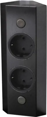 Produktbild von THEBO Energie-Ecksäule ST 3081/200 in SCHWARZ / Mehrfachsteckdose / Ecksteckdose