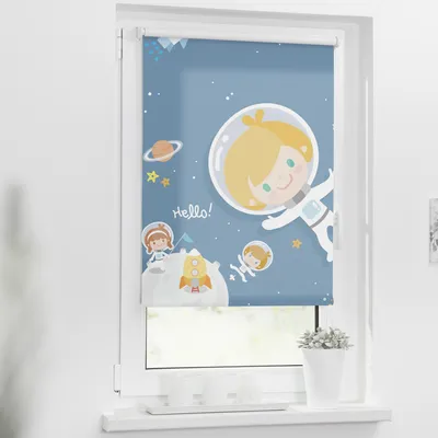 Obrázek produktu pro Roleta na okno Lichtblick bez vrtání Astronaut 80x150 cm včetně upínacích držáků