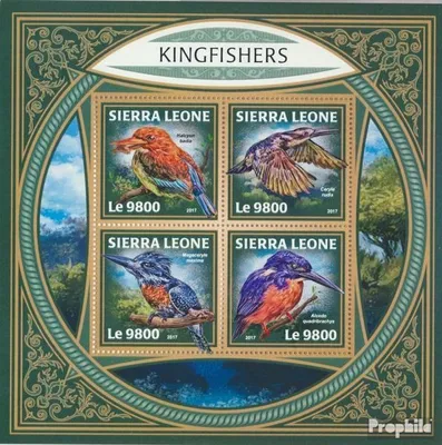 Produktbild von Briefmarken Sierra Leone 2017 Mi 9145-9148 Kleinbogen (kompl. Ausg.) postfrisch Eisvögel