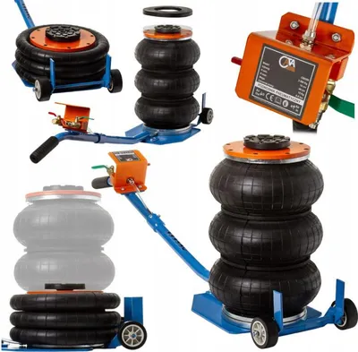 Immagine prodotto di Cric pneumatico per auto con gomma antiscivolo Cric pneumatico per auto a cuscino d'aria Cric pneumatico per auto fino a 3500kg 3.5T
