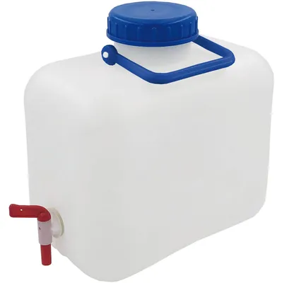 Imagen del producto de Contenedor de agua de 10 litros, con asa (transparente/azul)