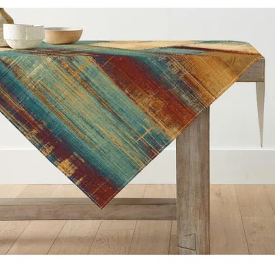 Productafbeelding van Kwadratische tafelkleed, groen, 85x85 cm, polyester, geschikt voor keuken, feest en decoratie