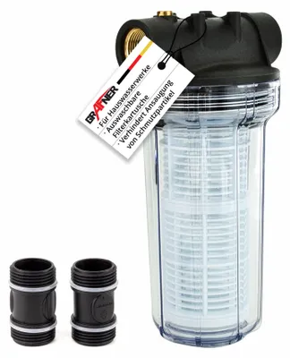 Produktbild von Grafner® universal Filter lang mit Einsatz geeignet für Hauswasserwerke FI10634 und Gartenpumpen