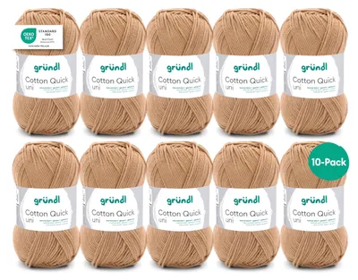 Produktbild von Set mit 10 Knäuel Baumwollgarn zum Häkeln und Stricken