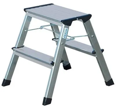 Obrázok produktu pre Schodíky, 2x2 priečinky, hliníkové, KRAUSE "Treppy"