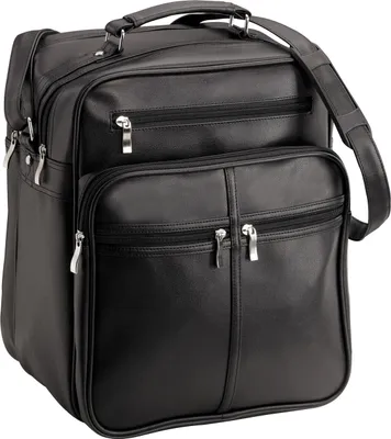 Produktbild von Arbeitstasche-Umhängetasche-Flugumhänger Tasche-Hochformat 37 cm–Schwarz-Bowatex