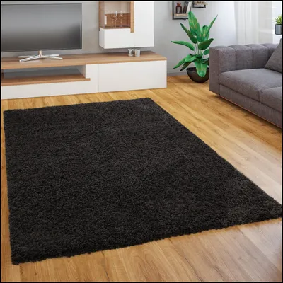 Produktbild von Teppich Wohnzimmer Schlafzimmer Hochflor Shaggy Flokati Einfarbig Weich Modern Grösse Ø 80 cm Rund