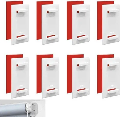 Immagine prodotto di Piccoli telai in PVC per tende a rullo - 8 pezzi - senza forature