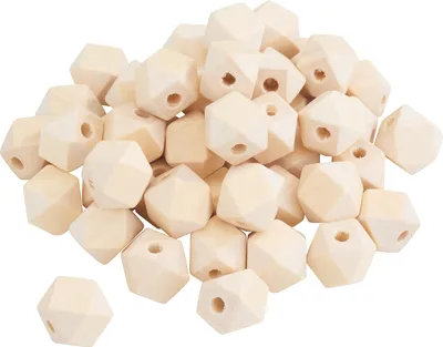 Produktbild von VBS XXL Bastel-Hozlperle "Diamant", 50 Stück, 1,2 cm