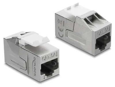 Produktbild von Delock Keystone Modul Kupplung RJ45 Buchse zu RJ45 Buchse Cat.6A geschirmt
