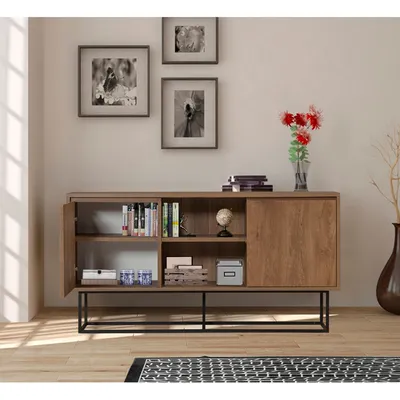 Obrázek produktu pro Skye Decor, Zela, skříně do obývacího pokoje, ořech, 140 x 72 x 36 cm