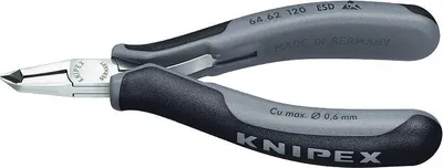 Image de Knipex 64 62 120 ESD Elektronik- u. Feinmechanik Vornschneider mit Facette 120 mm