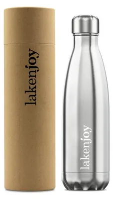 Thermosflasche 500 ml Edelstahl, Vakuumisolierung, 12h warm/24h kalt