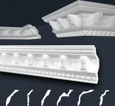Produktbild von Marbet Deckenleisten weiß Sparpaket aus Styropor EPS - Stuckleisten gemustert, im traditionellen Design - (24 Meter B-22) Styroporleiste Winkelleiste Wandleiste