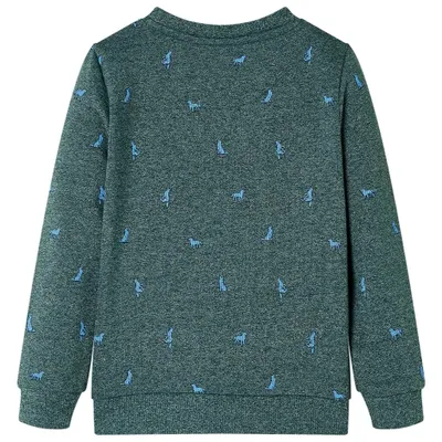 Produktbild von Kinder-Sweatshirt Dunkelgrün Melange 104
