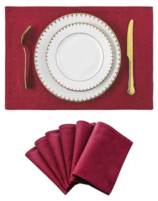 Immagine prodotto di Solidchoice - Set di 6 sottopiatti rossi per la tavola - Ecologici e sostenibili