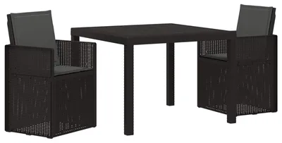 Produktbild von vidaXL Garten Essgruppe 3 stk. Anthrazit PP