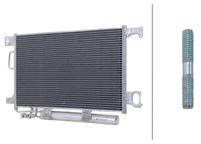 Produktbild von HELLA 8FC 366 222-061 Kondensator Klimaanlage Klimakondensator passend für MERCEDES-BENZ C-Klasse Limousine (W203) +Trockner