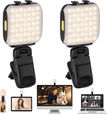 Immagine prodotto di Piccola lampada video a LED ricaricabile da 1800 mAh con 3 modalità