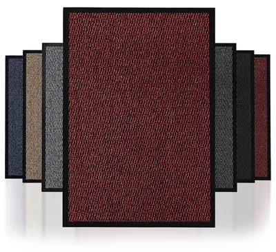 Türvorleger Anti-Rutsch 40x60 cm Rot, Gummi, Polypropylen