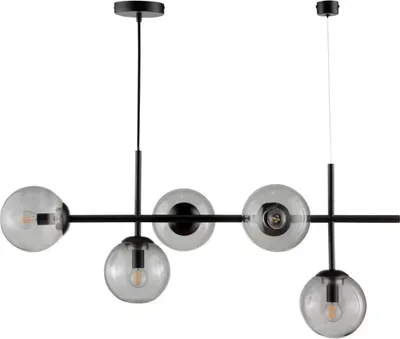 Produktbild von Pendelleuchte LED, Hängelampe, Deckenlampe Pendel, Pendellampe Esstisch, Pendelleuchte für Wohnzimmer, Skandinavische Design, Como Glas/schwarz