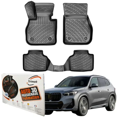 Produktbild von Trimak Autofußmatten kompatibel mit BMW X1 U11 ab 2022 Auto Allwetter Gummimatten