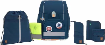 Produktbild von Lässig Boxy Unique navy 7tlg.Schulranzenset