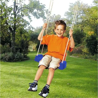 Produktbild von BURI Simba Brettschaukel Blau Schaukelbrett Schaukel Kinderschaukel Schaukelsitz