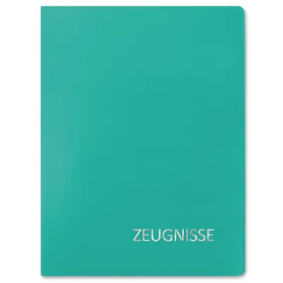 Produktbild von ROTH Zeugnismappe Basic, aus PP, DIN A4, türkis