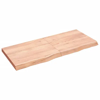 Zdjęcie produktu dla vidaXL Umywalka blat jasnobrązowy 140x60x(2-6) cm lite drewno impregnowane
