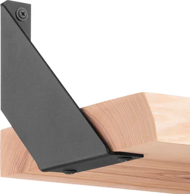 Produktbild von HOLZBRINK Regalträger Metall Regalhalter für Wandregal, Regalwinkel schwarz 150x150x30 mm, 10 Stück, HLR-V-150-9005