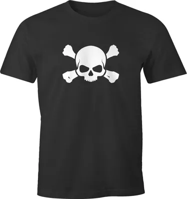 Produktbild von Herren T-Shirt Totenkopf Skull Vorsicht toxisch besser Abstand halten Fun-Shirt Motiv lustig Moonworks® anthrazit XXL