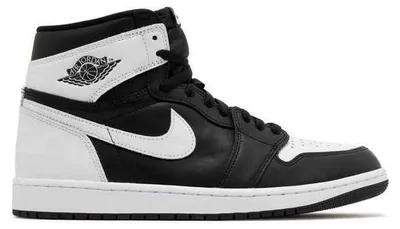 Produktbild von Nike Jordan 1 Retro High OG "Black White" Schwarz, Größe: 47
