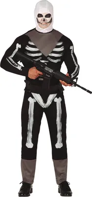Immagine prodotto di Costume da soldato scheletro per uomo, taglia:L