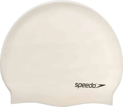 Produktbild von Speedo Unisex Erwachsene Flache Silikonbadekappe Haarschutz Trainingshilfen WeiÃ