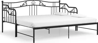 Obrázok produktu pre vidaXL Rozkladacia pohovka čierna kovová 90x200 cm