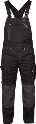 Produktbild von F. Engel X-treme Latzhose mit Stretch, Schwarz/Anthrazit Grau, Gr. 26