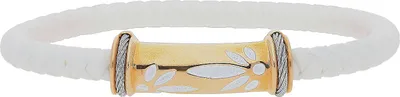 Produktbild von Charriol Armband 04121122-000 Kautschuk weiß und Edelstahl rosé vergoldet